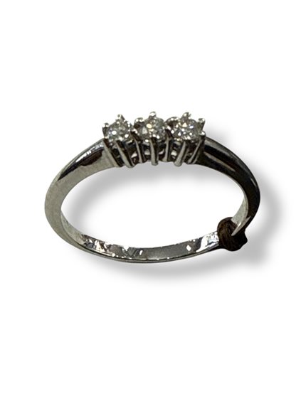 Anello Gianni Pace Donna Trilogy  in Oro bianco Diamante 0.16 Ct GPGTRY4 - GPGTRY4